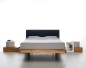Preview: orig. SMOOTH elegantes modernes Bett Design massiv aus Holz Polster Kopfteil